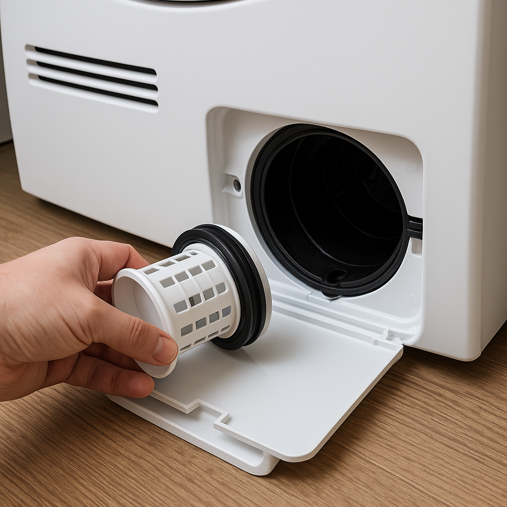 Flusensieb der AEG Waschmaschine reinigen