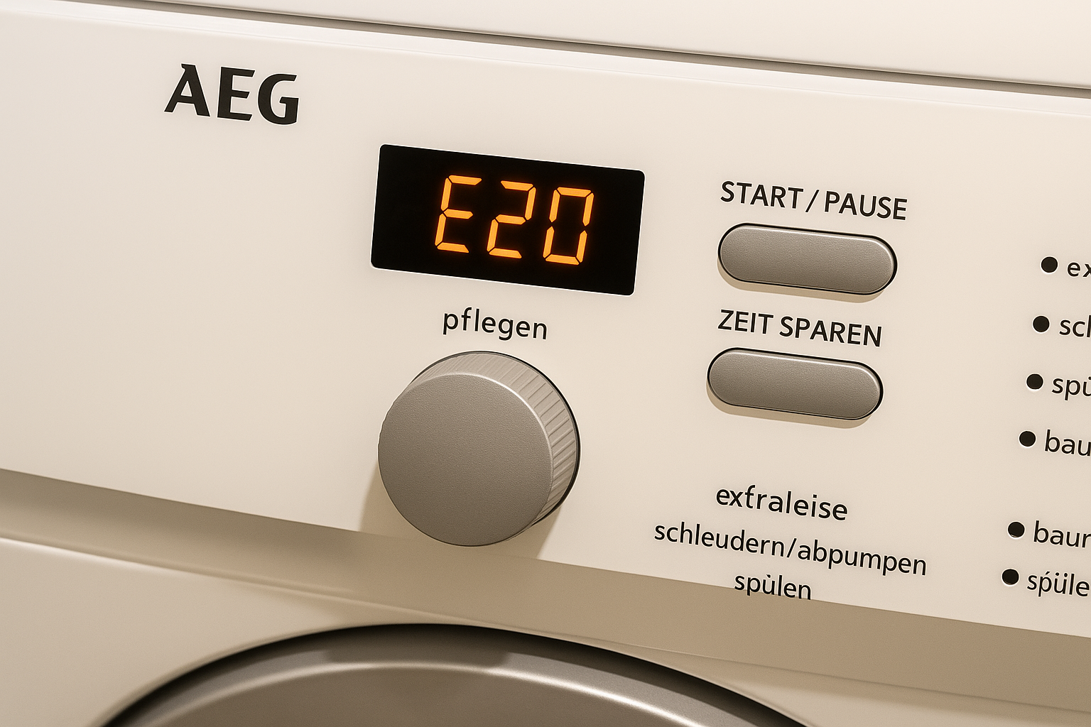 AEG Waschmaschine zeigt Fehlercode E20